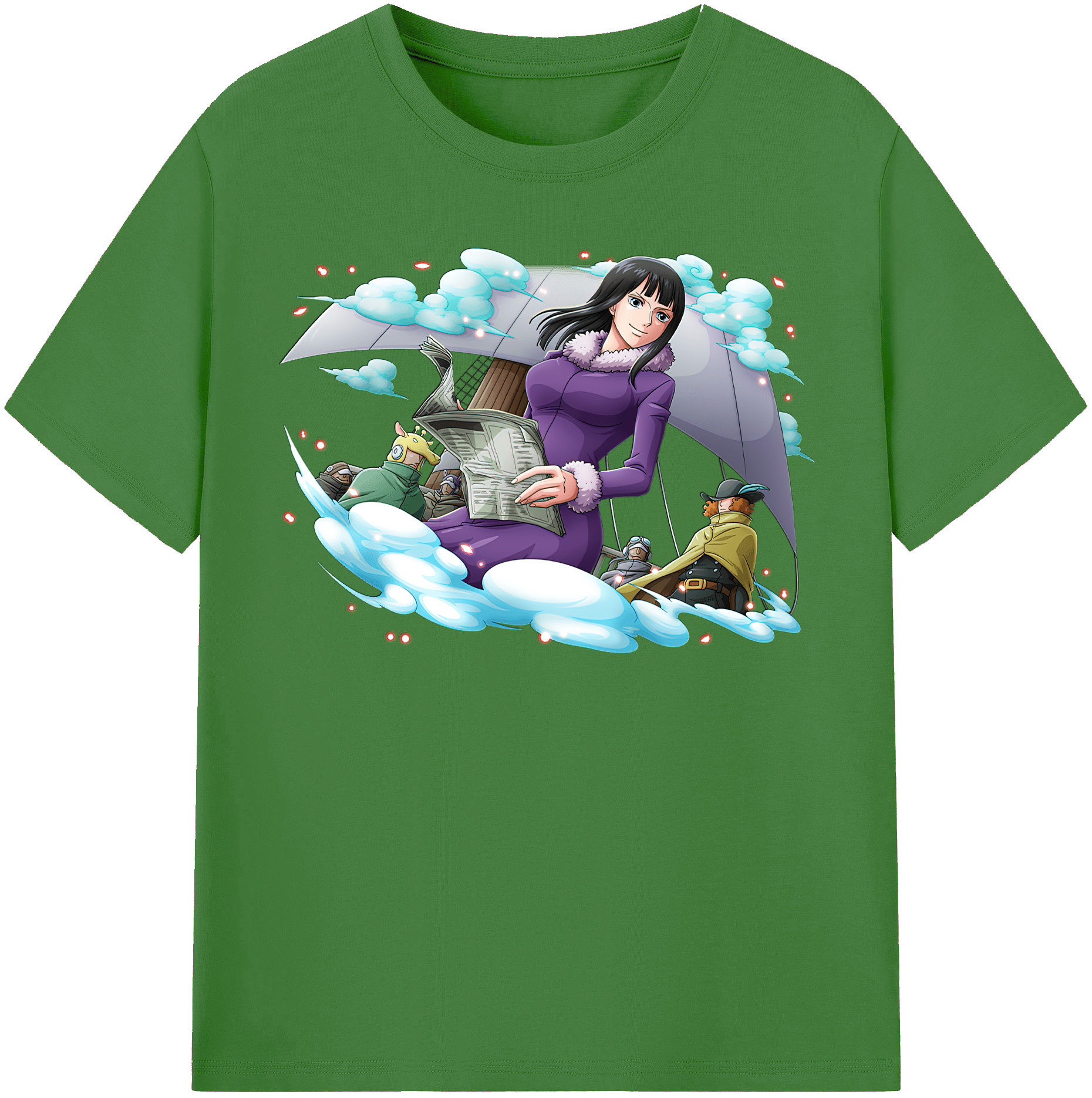 ワンピース ニコ・ロビン ONE PIECE Nico Robin レディースカジュアルプリントTシャツ（綿100％）